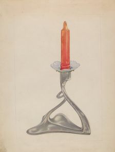 Candlestick, c. 1936. Creator: Arthur Wegg