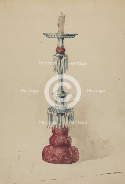 Candlestick, c. 1936. Creator: Geoffrey Holt.