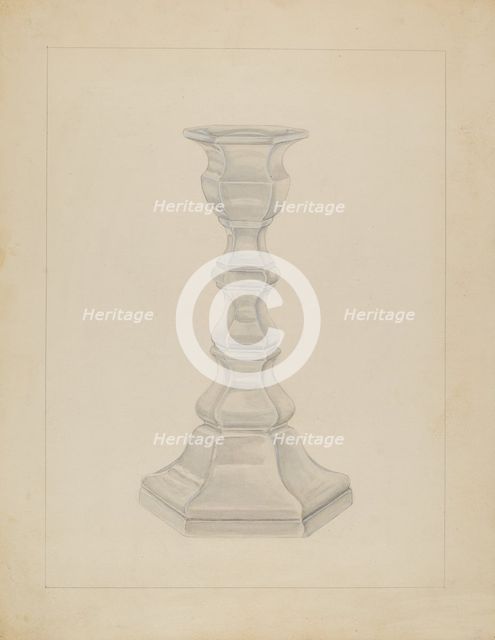 Candlestick, c. 1936. Creator: Gertrude Lemberg.