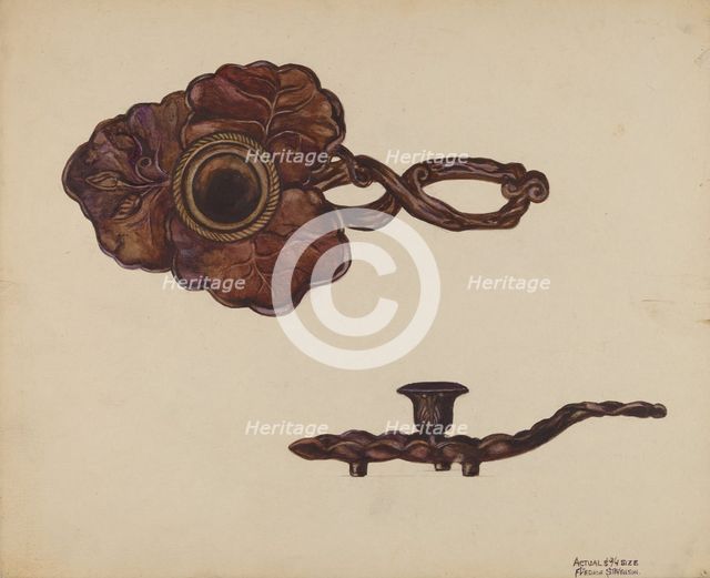 Candlestick, c. 1936. Creator: Florence Stevenson.