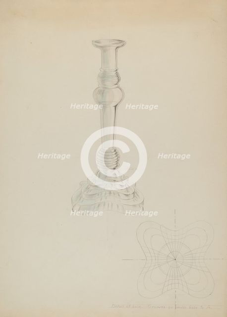 Candlestick, c. 1936. Creator: Hebilly West.
