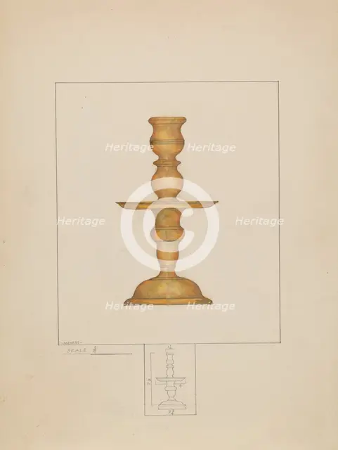Candlestick, c. 1936. Creator: Henry Meyers.