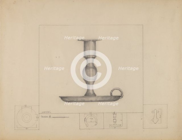 Candlestick, c. 1936. Creator: Henry Meyers.