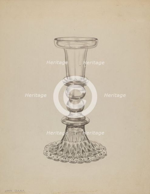 Candlestick, c. 1936. Creator: John Dana.