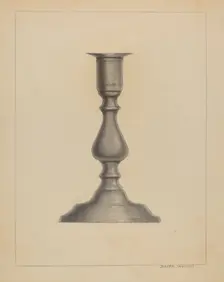 Candlestick, c. 1936. Creator: Joseph Wolins