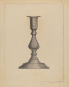 Candlestick, c. 1936. Creator: Joseph Wolins