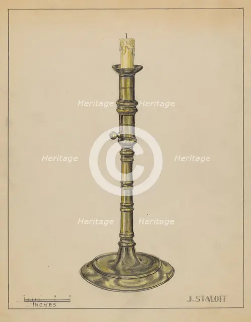 Candlestick, c. 1936. Creator: Jack Staloff.