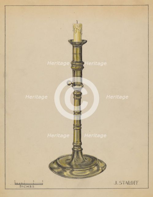 Candlestick, c. 1936. Creator: Jack Staloff.
