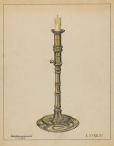 Candlestick, c. 1936. Creator: Jack Staloff