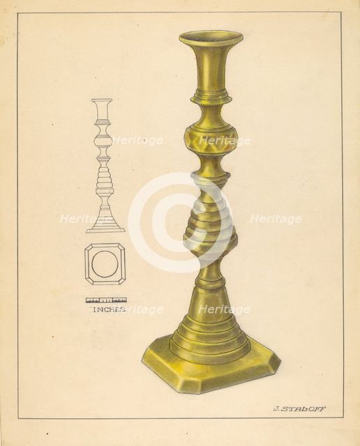 Candlestick, c. 1936. Creator: Jack Staloff.