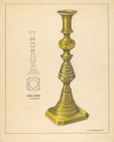 Candlestick, c. 1936. Creator: Jack Staloff