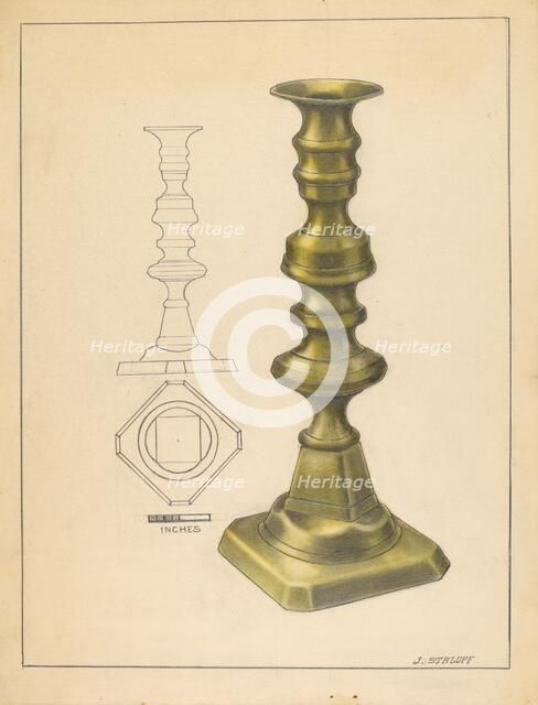 Candlestick, c. 1936. Creator: Jack Staloff.