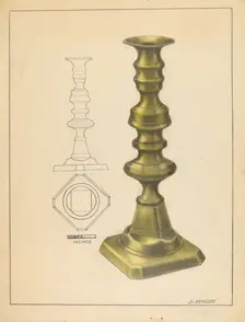 Candlestick, c. 1936. Creator: Jack Staloff