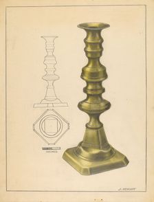 Candlestick, c. 1936. Creator: Jack Staloff