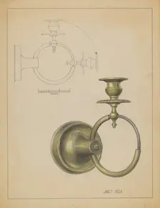 Candlestick, c. 1936. Creator: Janet Riza