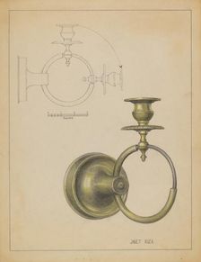 Candlestick, c. 1936. Creator: Janet Riza