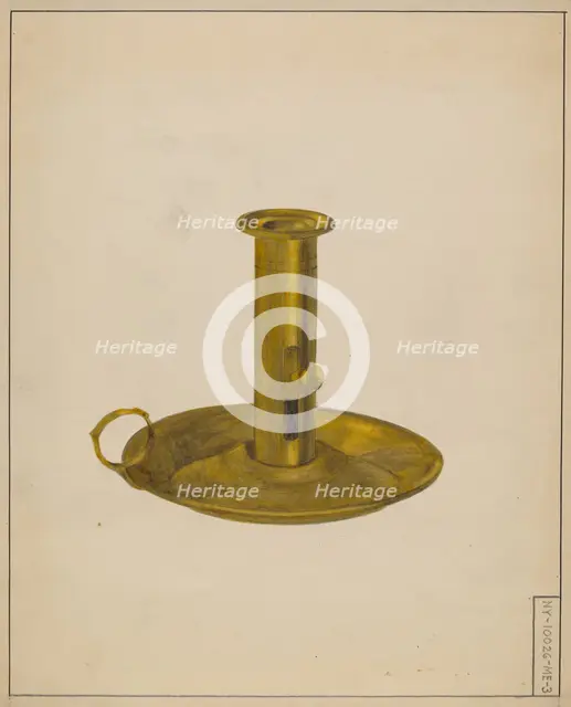 Candlestick, c. 1936. Creator: Janet Riza.