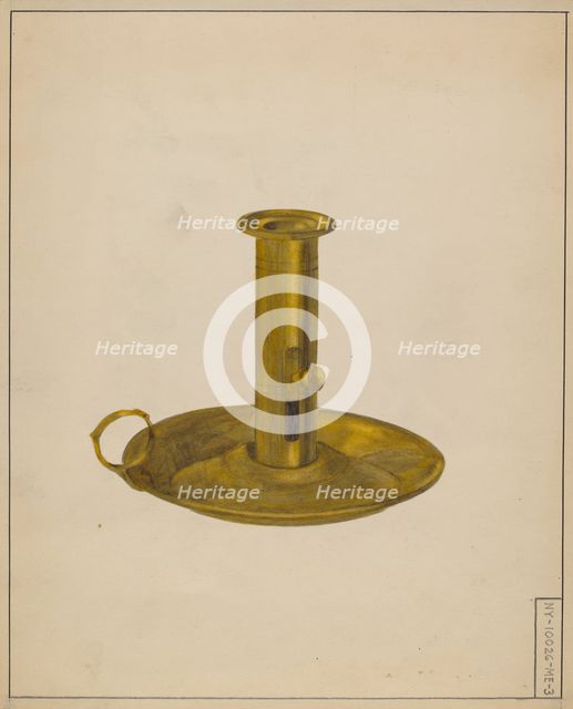 Candlestick, c. 1936. Creator: Janet Riza.