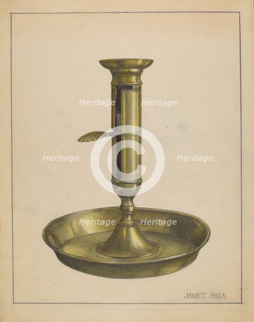 Candlestick, c. 1936. Creator: Janet Riza.