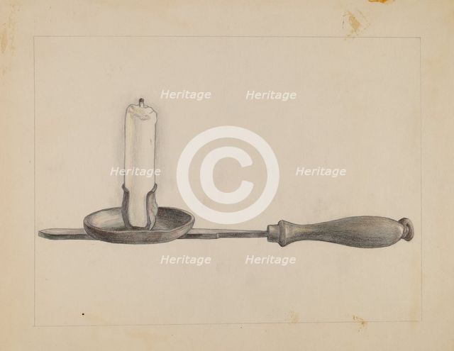 Candlestick, c. 1936. Creator: Janet Riza.