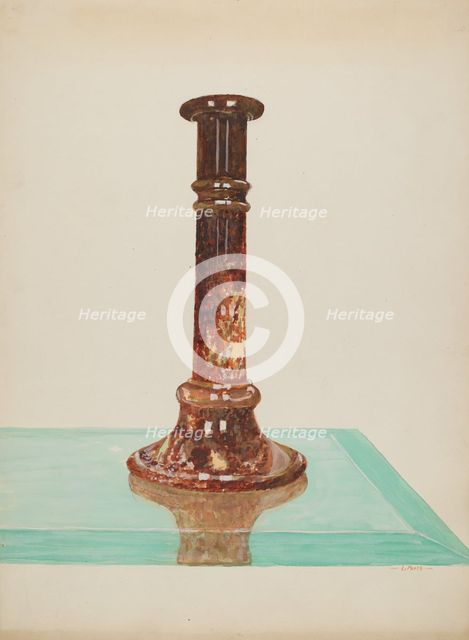 Candlestick, c. 1936. Creator: Lawrence Porth.