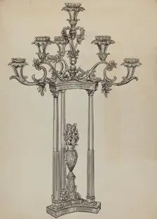 Candlestick, c. 1936. Creator: Lillian Causey