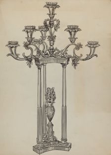 Candlestick, c. 1936. Creator: Lillian Causey