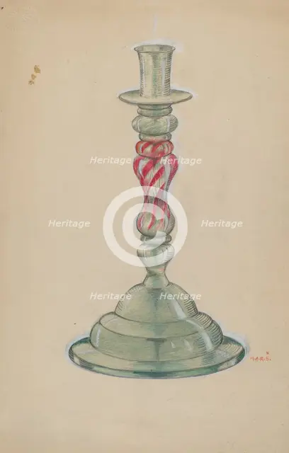 Candlestick, c. 1936. Creator: Margaret Stottlemeyer.