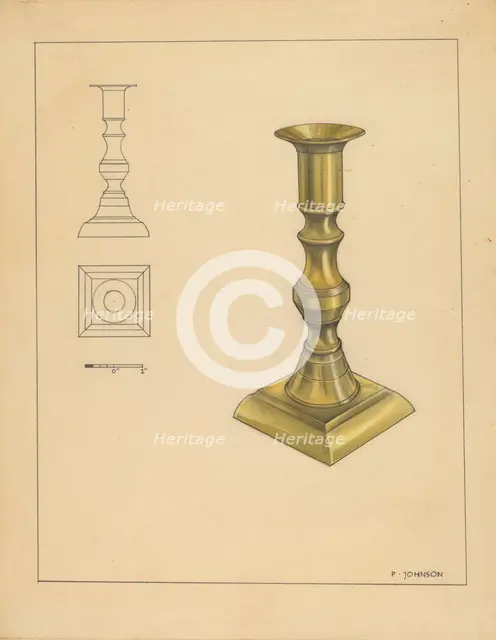 Candlestick, c. 1936. Creator: Philip Johnson.
