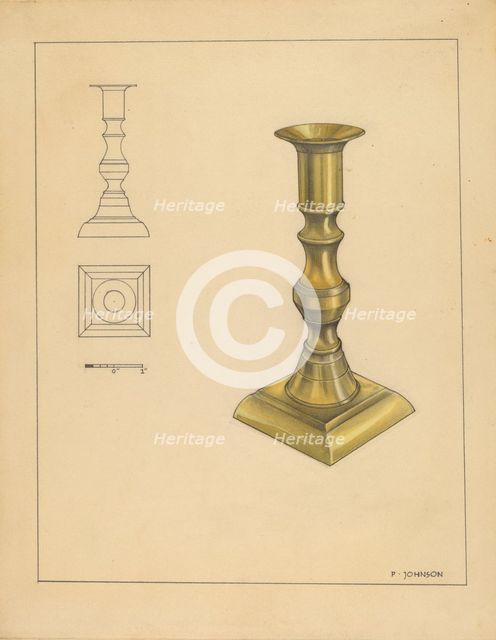 Candlestick, c. 1936. Creator: Philip Johnson.