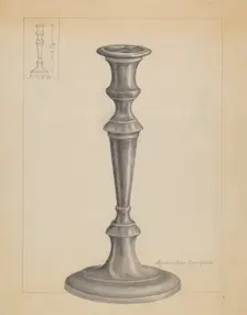 Candlestick, c. 1936. Creator: Rollington Campbell