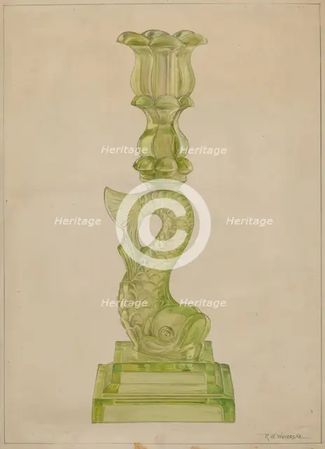 Candlestick, c. 1936. Creator: Ronau William Woiceske.