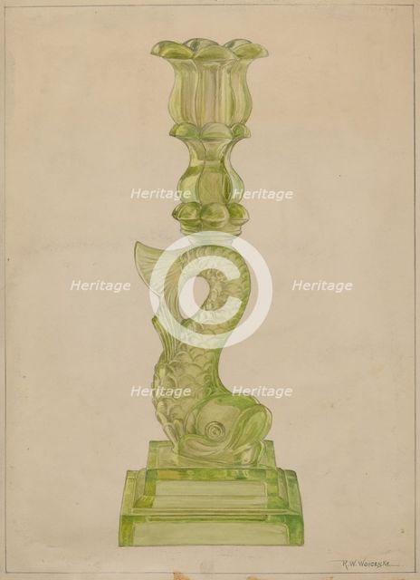 Candlestick, c. 1936. Creator: Ronau William Woiceske.