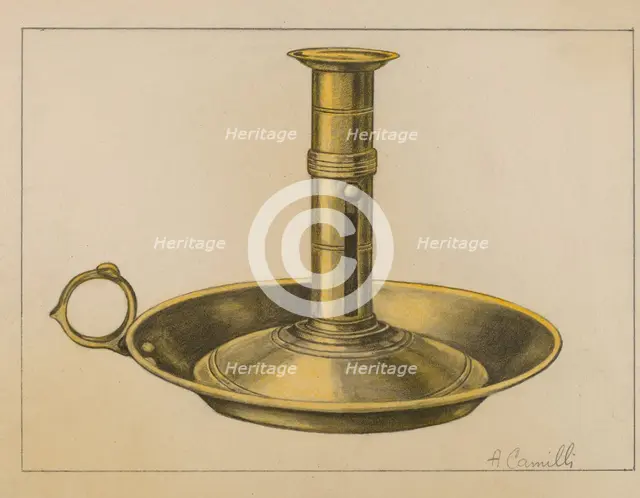 Candlestick, c. 1937. Creator: Albert Camilli.