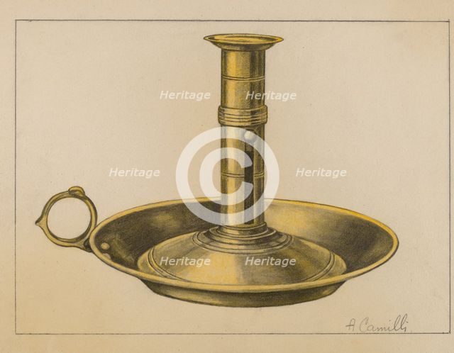 Candlestick, c. 1937. Creator: Albert Camilli.