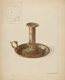 Candlestick, c. 1937. Creator: Alfred Walbeck