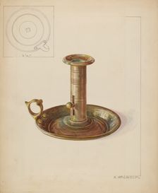 Candlestick, c. 1937. Creator: Alfred Walbeck