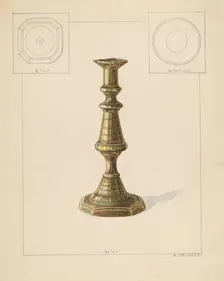 Candlestick, c. 1937. Creator: Alfred Walbeck