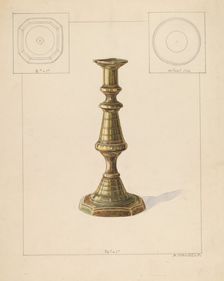 Candlestick, c. 1937. Creator: Alfred Walbeck