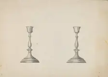 Candlestick, c. 1937. Creator: Beulah Bradleigh