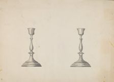 Candlestick, c. 1937. Creator: Beulah Bradleigh