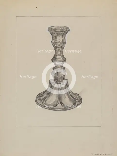 Candlestick, c. 1937. Creator: Francis Law Durand.