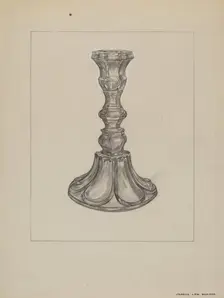 Candlestick, c. 1937. Creator: Francis Law Durand