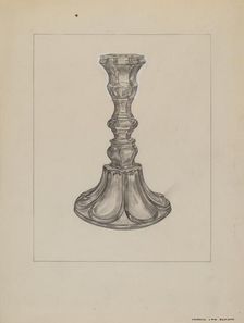 Candlestick, c. 1937. Creator: Francis Law Durand