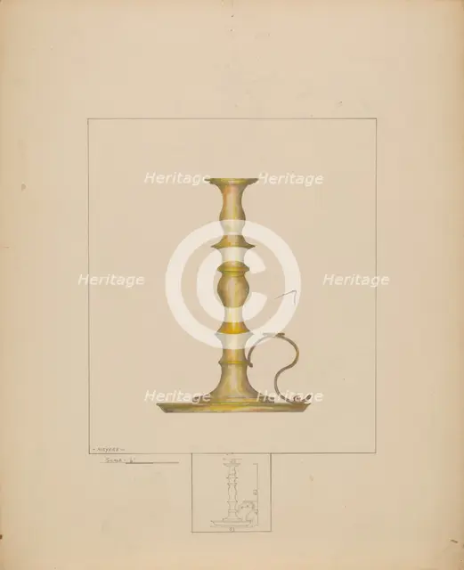 Candlestick, c. 1937. Creator: Henry Meyers.
