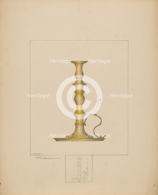 Candlestick, c. 1937. Creator: Henry Meyers.