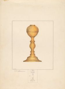 Candlestick, c. 1937. Creator: Henry Meyers