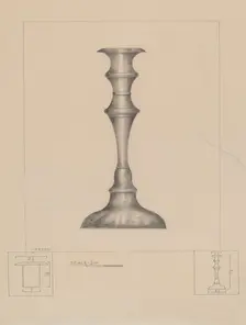 Candlestick, c. 1937. Creator: Henry Meyers