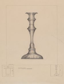 Candlestick, c. 1937. Creator: Henry Meyers