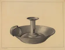 Candlestick, c. 1937. Creator: Herman Bader